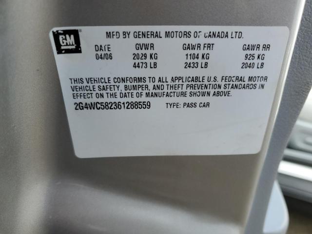 Photo 10 from auction – 2006 BUICK LACROSSE C with VIN 2G4WC582361288559