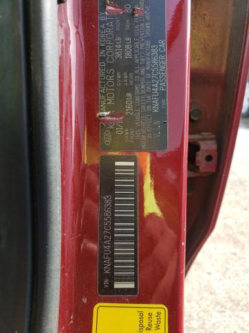 Photo 10 from auction – 2012 KIA FORTE with VIN KNAFU4A27C5586383