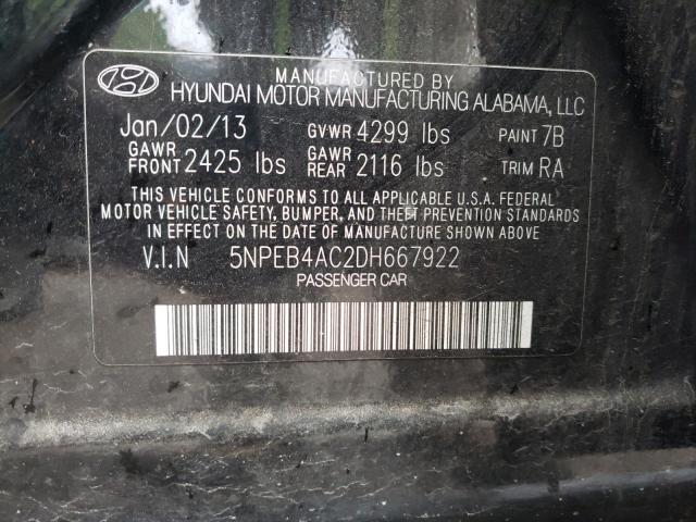 Photo 10 from auction – 2013 HYUNDAI SONATA GLS with VIN 5NPEB4AC2DH667922