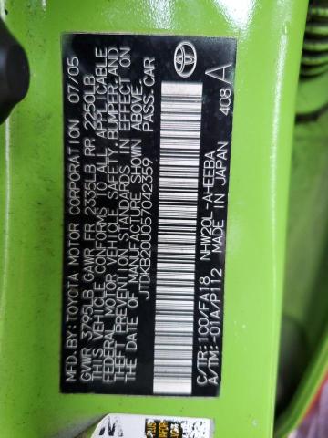 Photo 10 from auction – 2005 TOYOTA PRIUS with VIN JTDKB20U057042359