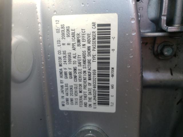 Photo 10 from auction – 2012 ACURA TSX with VIN JH4CU2F46CC021959
