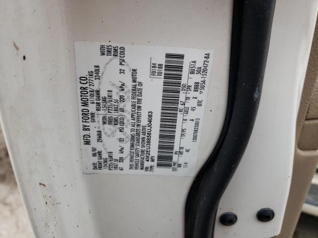Photo 10 from auction – 2008 MERCURY MOUNTAINEE with VIN 4M2EU38858UJ04083