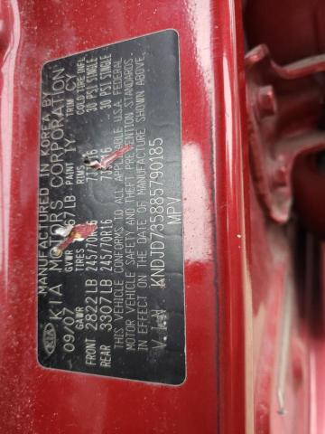 Photo 10 from auction – 2008 KIA SORENTO EX with VIN KNDJD735885790185