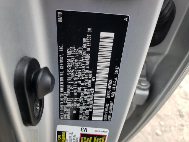 Photo 10 from auction – 2010 TOYOTA VENZA with VIN 4T3BK3BB2AU044291