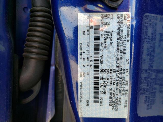 Photo 10 from auction – 2012 FORD FOCUS SE with VIN 1FAHP3K26CL255940
