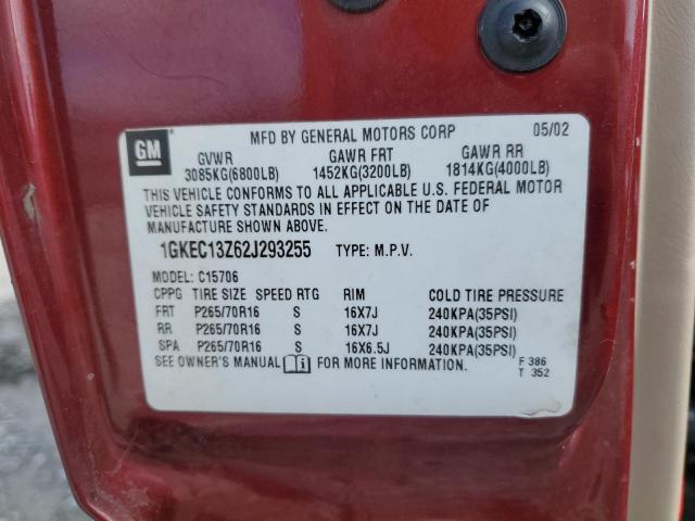 Photo 10 from auction – 2002 GMC YUKON with VIN 1GKEC13Z62J293255