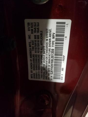 Photo 10 from auction – 2009 HONDA ELEMENT EX with VIN 5J6YH28769L001359