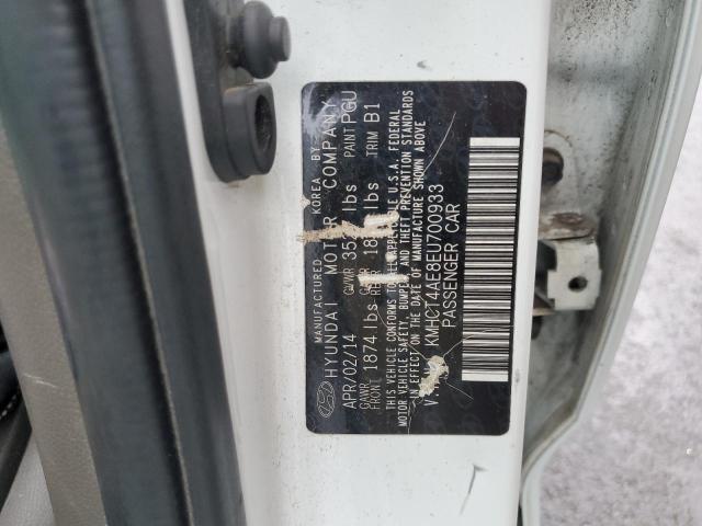 Photo 10 from auction – 2014 HYUNDAI ACCENT GLS with VIN KMHCT4AE8EU700933