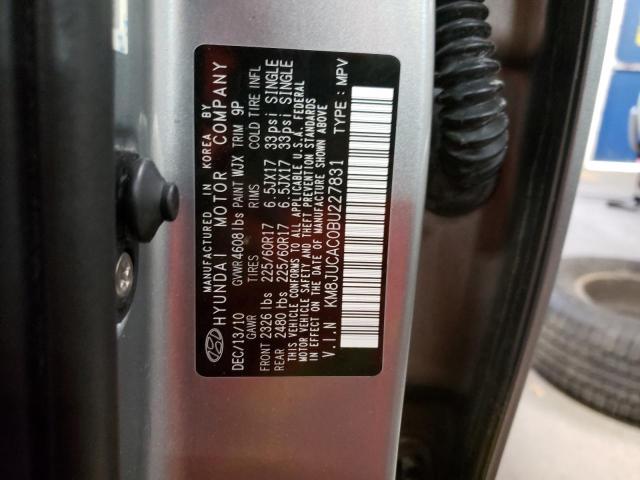 Photo 10 from auction – 2011 HYUNDAI TUCSON GLS with VIN KM8JUCAC0BU227831