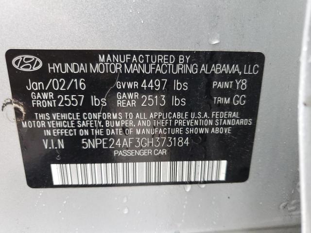 Photo 10 from auction – 2016 HYUNDAI SONATA SE with VIN 5NPE24AF3GH373184