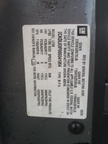 Photo 10 from auction – 2006 PONTIAC TORRENT with VIN 2CKDL63F666041964