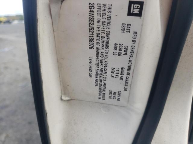Photo 10 from auction – 2002 BUICK CENTURY CU with VIN 2G4WS52J521138076