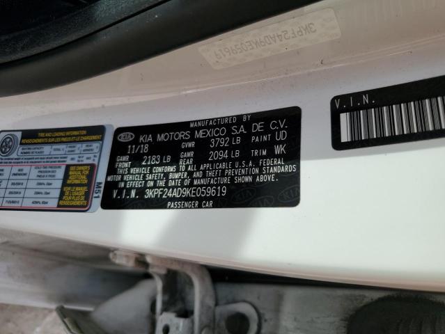Photo 10 from auction – 2019 KIA FORTE FE with VIN 3KPF24AD9KE059619