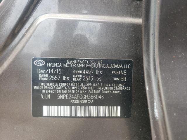 Photo 10 from auction – 2016 HYUNDAI SONATA SE with VIN 5NPE24AF0GH366046