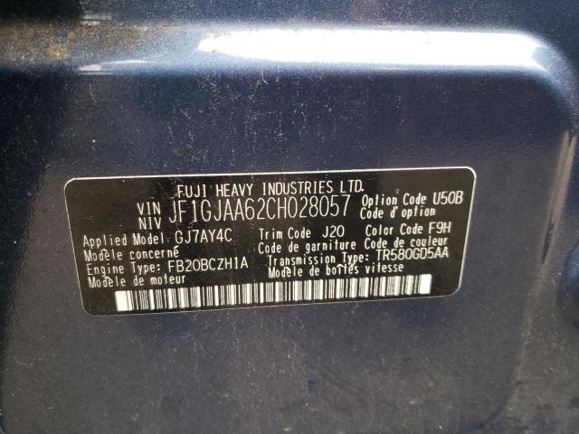 Photo 10 from auction – 2012 SUBARU IMPREZA with VIN JF1GJAA62CH028057