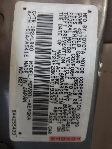 Photo 10 from auction – 1999 TOYOTA CAMRY LE with VIN JT2BF28K5X0193337