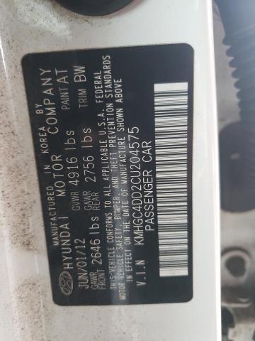 Photo 10 from auction – 2012 HYUNDAI GENESIS 3. with VIN KMHGC4DD2CU204575