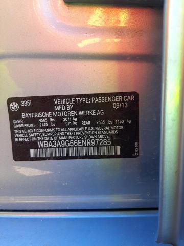 Photo 10 from auction – 2014 BMW 335 I with VIN WBA3A9G56ENR97285