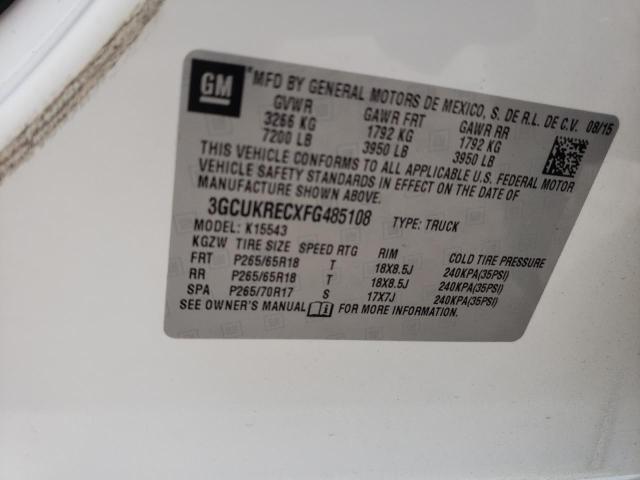 Photo 10 from auction – 2015 CHEVROLET SILVERADO with VIN 3GCUKRECXFG485108