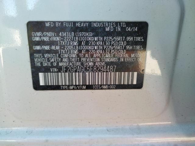 Photo 10 from auction – 2014 SUBARU XV CROSSTR with VIN JF2GPAGC5E8294487