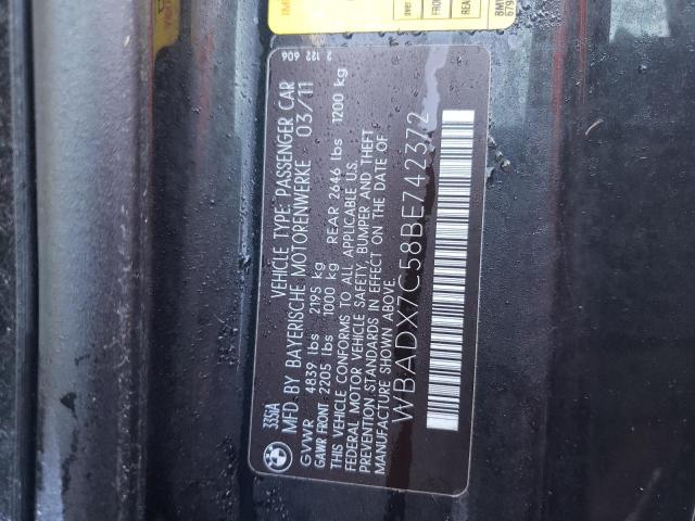 Photo 10 from auction – 2011 BMW 335 I with VIN WBADX7C58BE742372