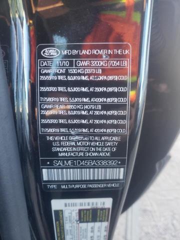 Photo 10 from auction – 2011 LAND ROVER RANGE ROVE with VIN SALME1D45BA338392