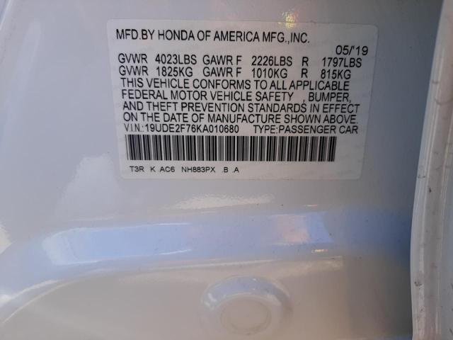 Photo 10 from auction – 2019 ACURA ILX PREMIU with VIN 19UDE2F76KA010680