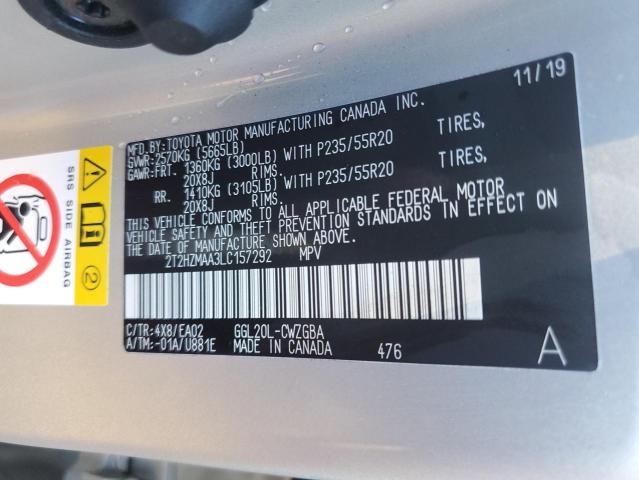 Photo 10 from auction – 2020 LEXUS RX 350 with VIN 2T2HZMAA3LC157292