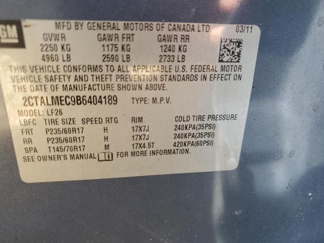 Photo 10 from auction – 2011 GMC TERRAIN SL with VIN 2CTALMEC9B6404189