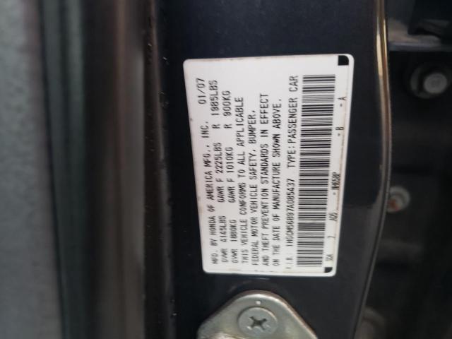 Photo 10 from auction – 2007 HONDA ACCORD EX with VIN 1HGCM56897A085437