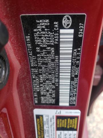 Photo 10 from auction – 2017 TOYOTA CAMRY SE with VIN 4T1BF1FK5HU723848