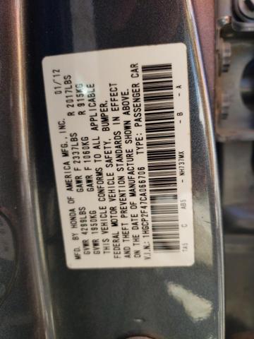 Photo 10 from auction – 2012 HONDA ACCORD LXP with VIN 1HGCP2F47CA066706