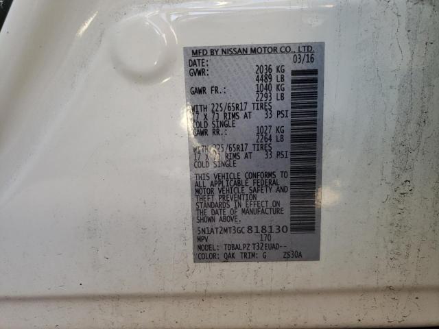 Photo 10 from auction – 2016 NISSAN ROGUE S with VIN 5N1AT2MT3GC818130