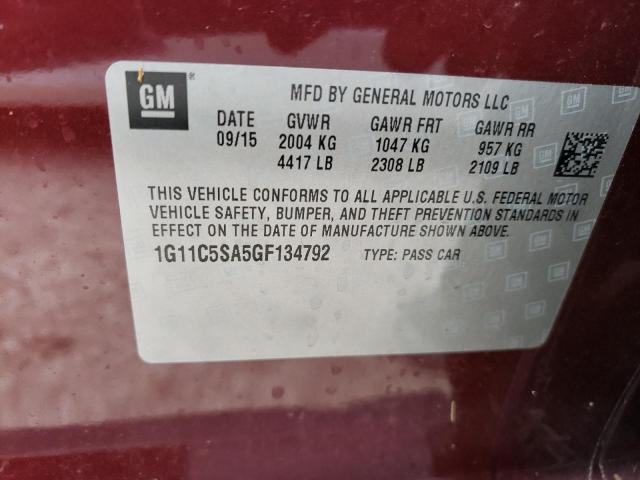Photo 10 from auction – 2016 CHEVROLET MALIBU LIM with VIN 1G11C5SA5GF134792