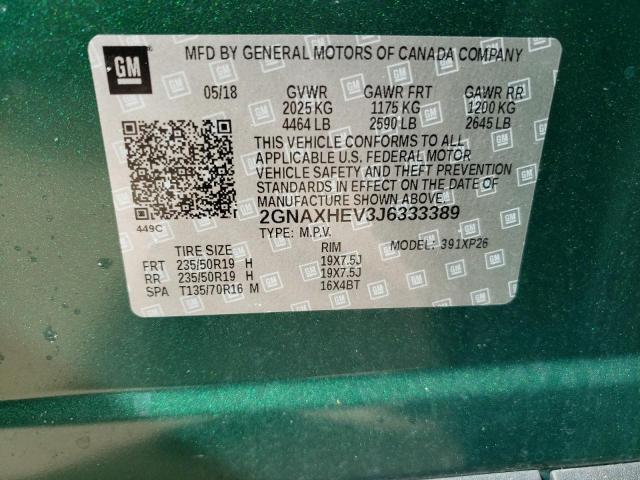 Photo 10 from auction – 2018 CHEVROLET EQUINOX LS with VIN 2GNAXHEV3J6333389