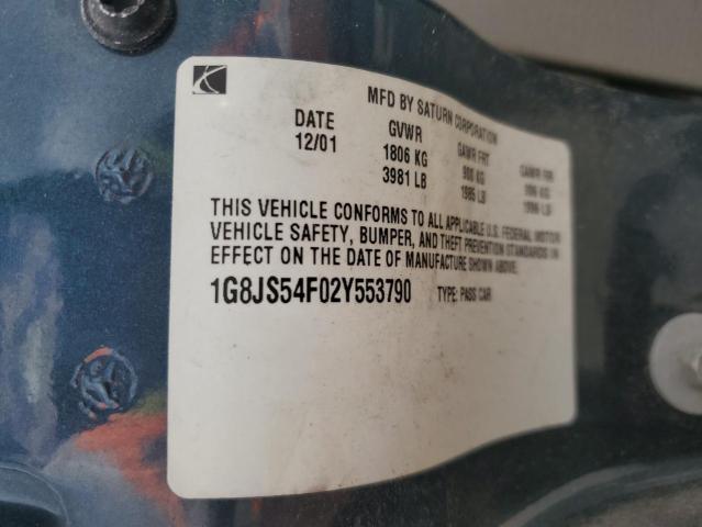 Photo 10 from auction – 2002 SATURN L100 with VIN 1G8JS54F02Y553790