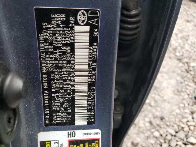 Photo 10 from auction – 2016 TOYOTA COROLLA L with VIN 2T1BURHE0GC508051