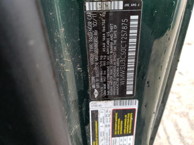 Photo 10 from auction – 2012 MINI COOPER with VIN WMWSU3C50CT257875
