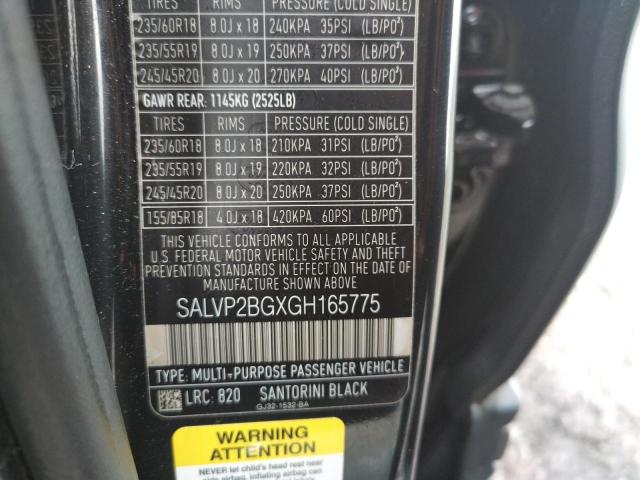 Photo 10 from auction – 2016 LAND ROVER RANGE ROVE with VIN SALVP2BGXGH165775