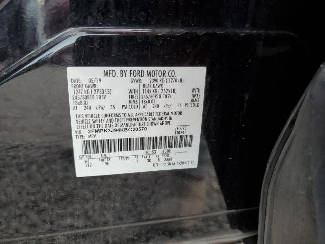 Photo 10 from auction – 2019 FORD EDGE SEL with VIN 2FMPK3J94KBC20570