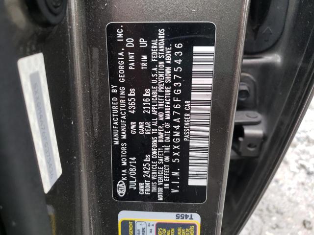 Photo 10 from auction – 2015 KIA OPTIMA LX with VIN 5XXGM4A76FG375436