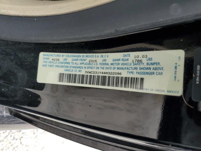 Photo 10 from auction – 2004 VOLKSWAGEN NEW BEETLE with VIN 3VWCD31Y44M322096