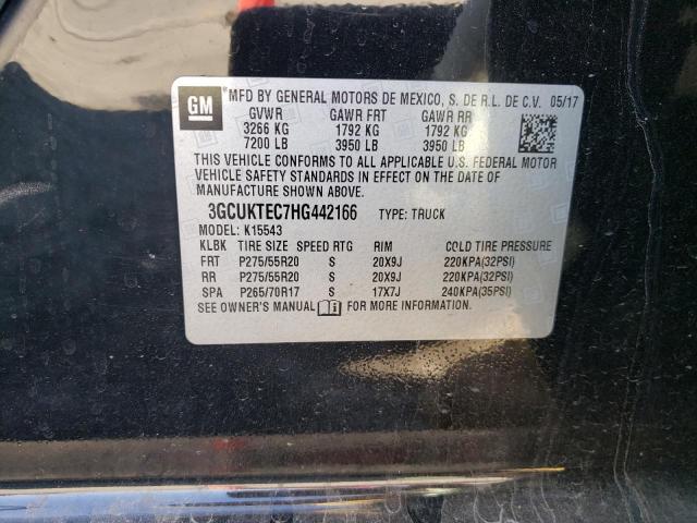 Photo 10 from auction – 2017 CHEVROLET SILVERADO with VIN 3GCUKTEC7HG442166