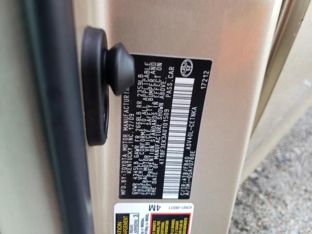 Photo 10 from auction – 2010 TOYOTA CAMRY BASE with VIN 4T1BF3EK3AU101509