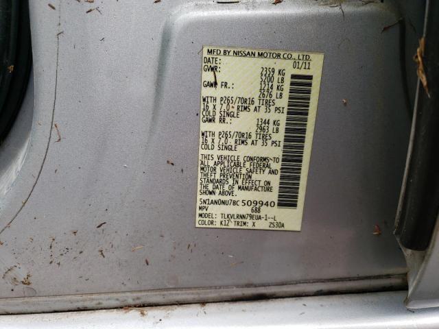 Photo 10 from auction – 2011 NISSAN XTERRA OFF with VIN 5N1AN0NU7BC509940