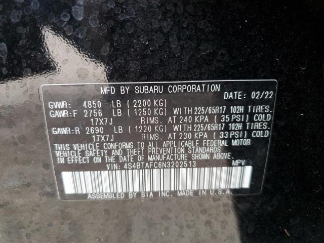 Photo 10 from auction – 2022 SUBARU OUTBACK PR with VIN 4S4BTAFC6N3202513