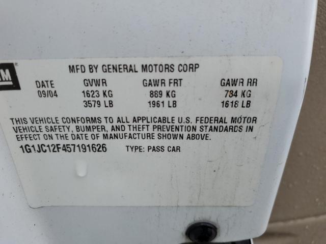 Photo 10 from auction – 2005 CHEVROLET CAVALIER with VIN 1G1JC12F457191626