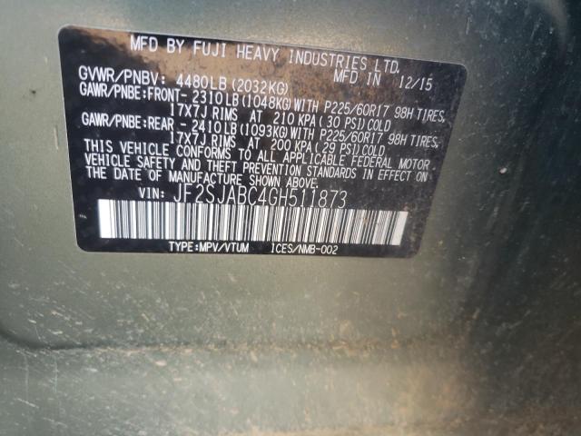 Photo 10 from auction – 2016 SUBARU FORESTER 2 with VIN JF2SJABC4GH511873