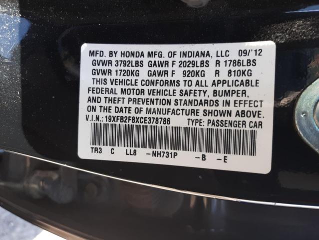 Фото 10 с аукциона – 2012 HONDA CIVIC EX с VIN 19XFB2F8XCE378786