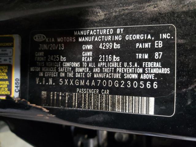 Photo 10 from auction – 2013 KIA OPTIMA LX with VIN 5XXGM4A70DG230566